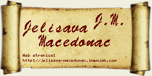 Jelisava Macedonac vizit kartica